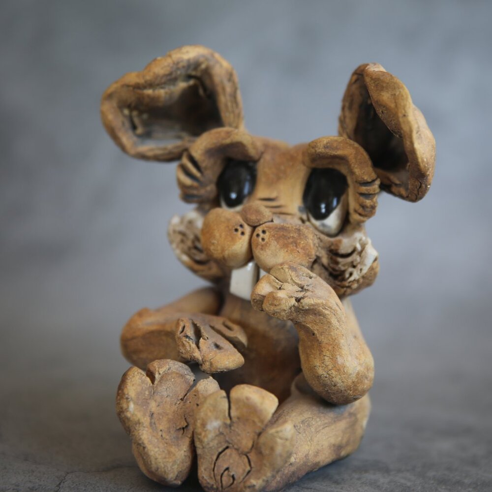Max Hindt Bunny Rabbit Pottery Figure Sculpture